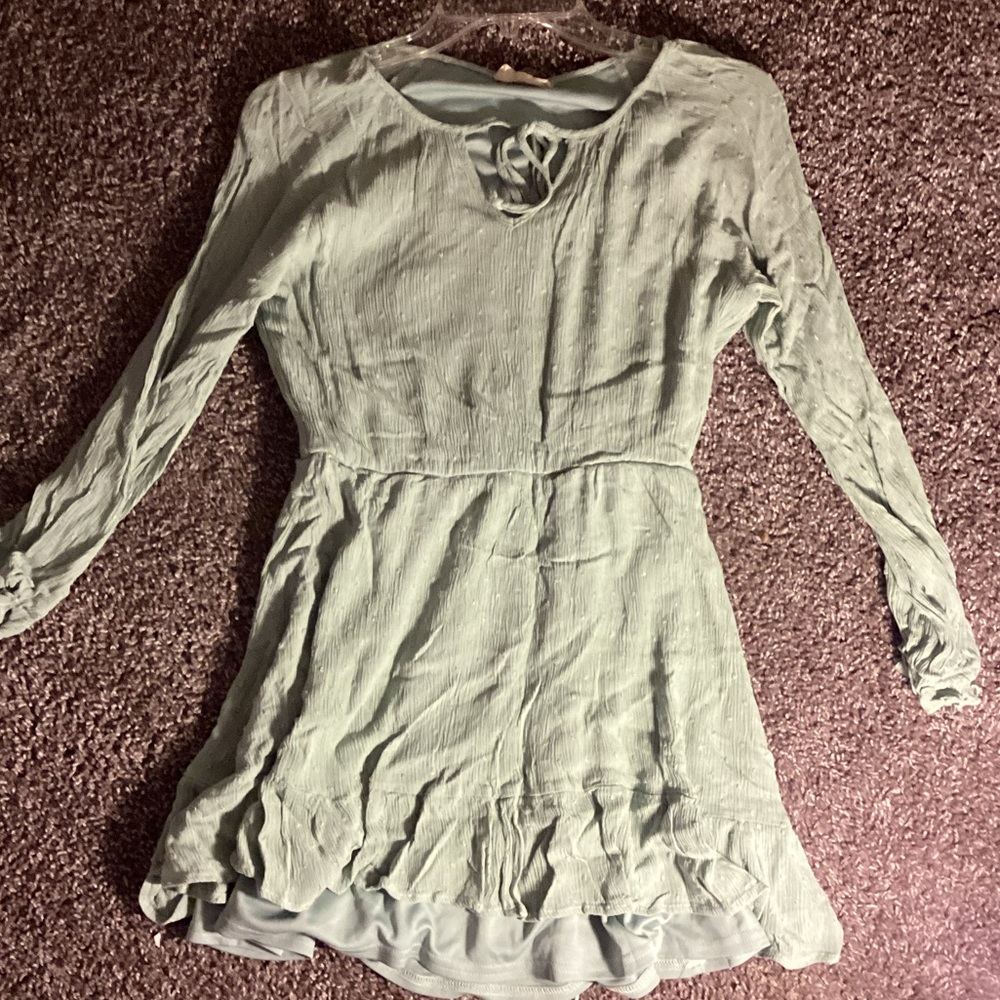 Altar’d State Small green dress blouse boho chic hippy style blouse.